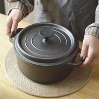 Cast iron stew pot, thickened and uncoated double ear stew pot, non stick pot