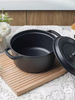 Cast iron stew pot, thickened and uncoated double ear stew pot, non stick pot
