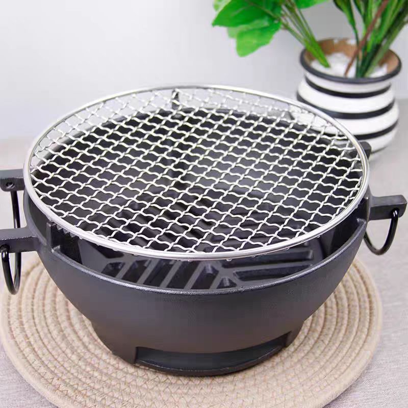 Cast iron barbecue grill outdoor carbon grill