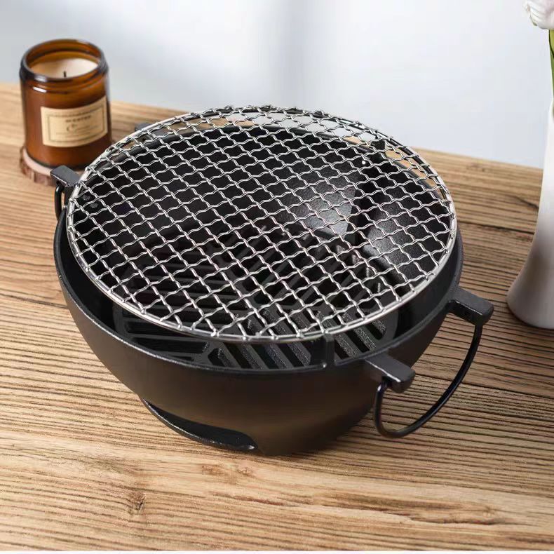Cast iron barbecue grill outdoor carbon grill